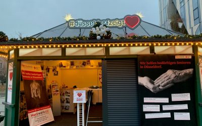 Herzwerk im Charity-Pavillon auf dem Düsseldorfer Weihnachtsmarkt